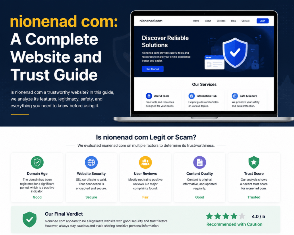 nionenad com: A Complete Website and Trust Guide