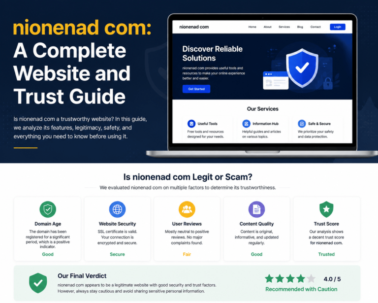 nionenad com: A Complete Website and Trust Guide