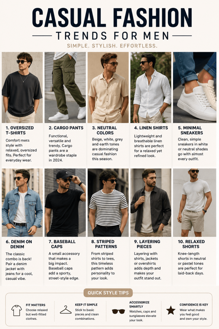 Casual Fashion Trends for Men: 12 Exciting Looks for 2026