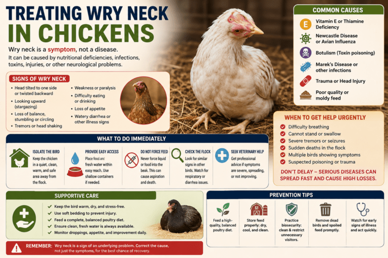 treating wry neck in chickens: What to Do and When to Get Help